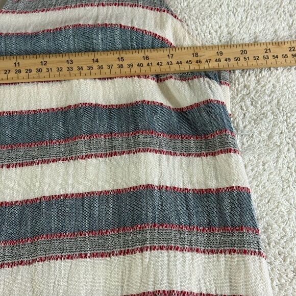 Chelsea and Theodore Dress Womens Size 12 Striped Fring hem shift - Picture 7 of 9
